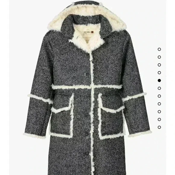 NWT Rare Zara SRPLS Shearling Coat XS